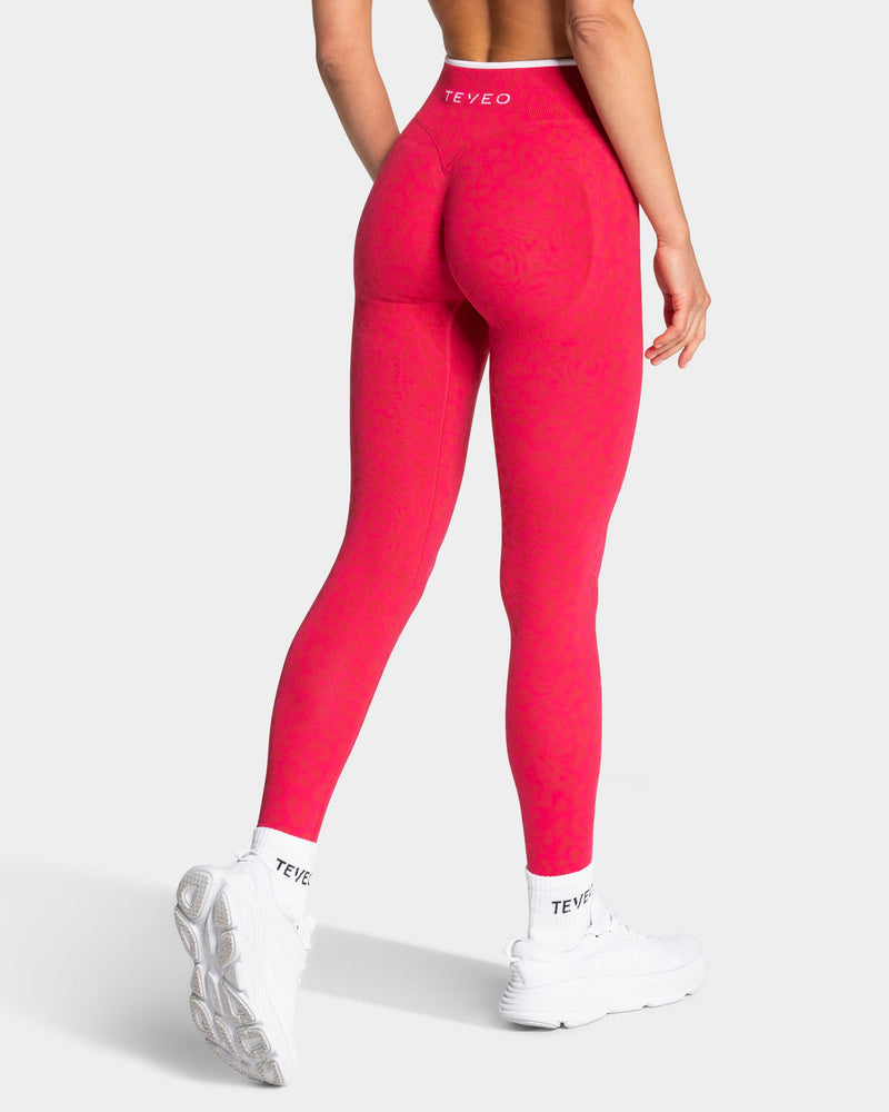 Contrastline Sculpt Scrunch Leggings "Leo Berry"