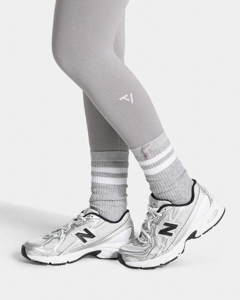 Lift Chunky Socken (2er-Pack) "Hellgrau/Weiß"