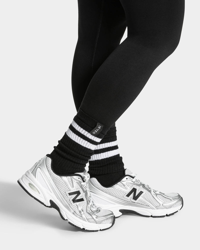Lift Chunky Socken (2er-Pack) "Schwarz/Weiß"