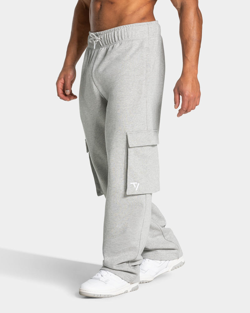 Lift Wide Leg Cargo Jogger "Hellgrau Meliert"