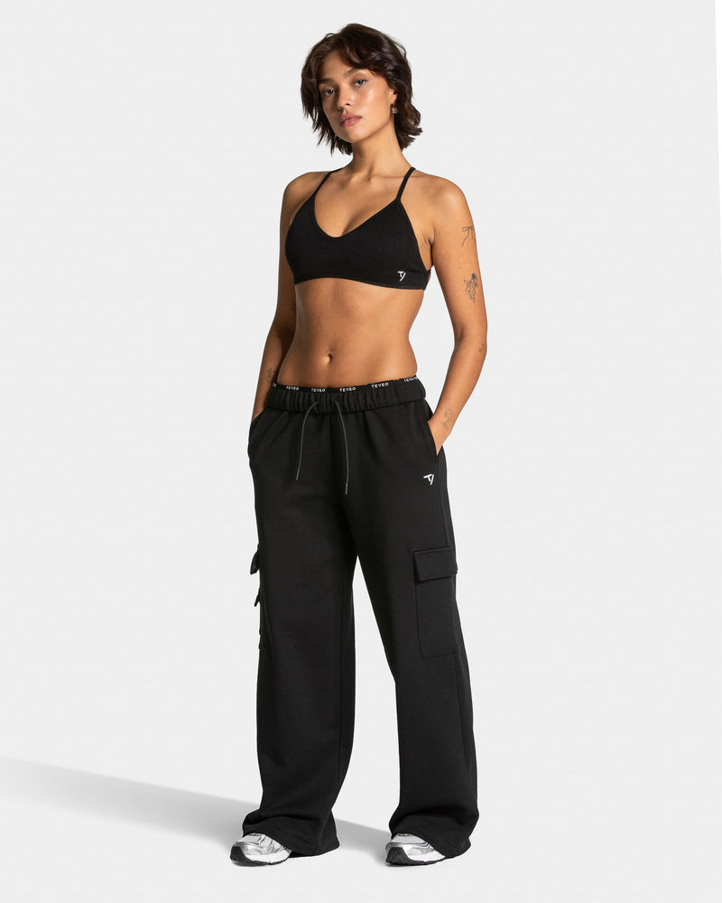 Lift Wide Leg Cargo Jogger "Schwarz"