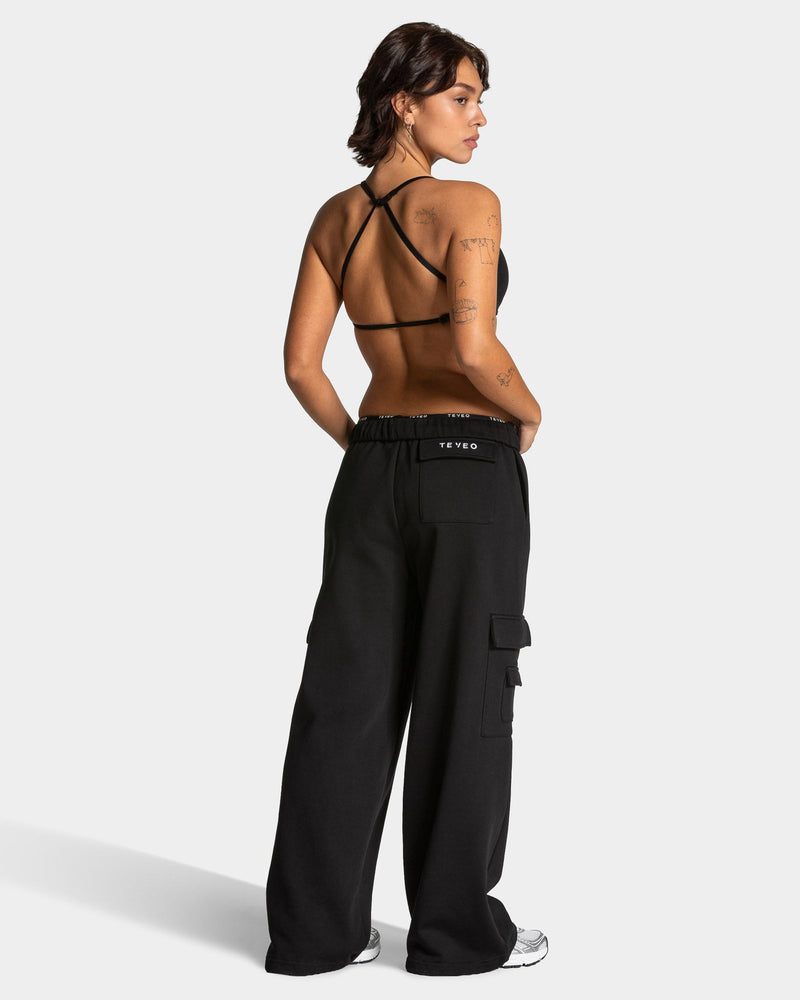 Lift Wide Leg Cargo Jogger "Schwarz"