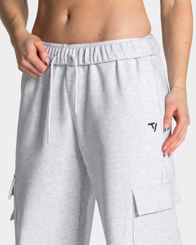Lift Wide Leg Cargo Jogger "Weiß Meliert"