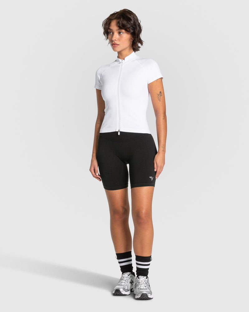 Lift Zip Shortsleeve "Weiß"