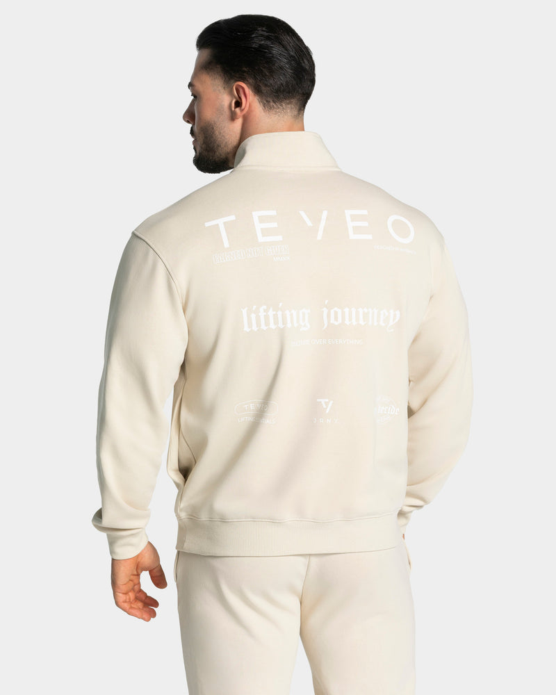 Lifting Journey Half Zip Sweater "Cream"