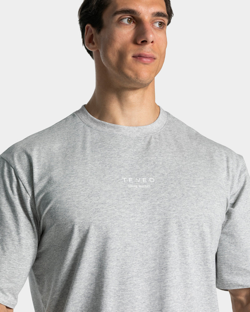 Lifting Journey Oversized T-Shirt "Hellgrau Meliert"