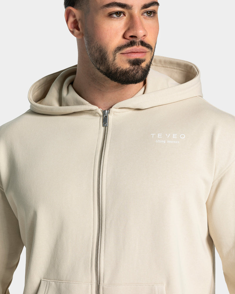 Lifting Journey Zip Hoodie "Cream"