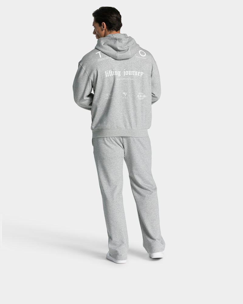 Lifting Journey Straight Leg Jogger "Hellgrau Meliert"