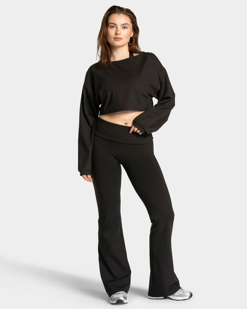 Mellow Cropped Longsleeve "Schwarz"