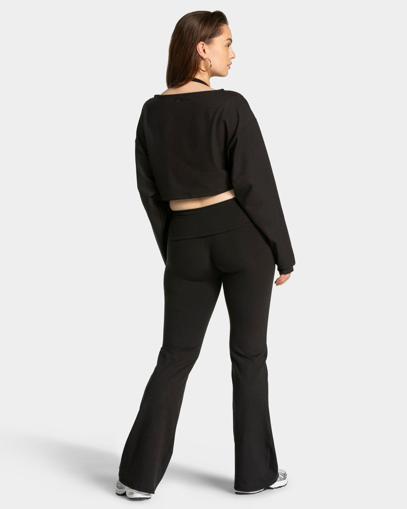 Mellow Cropped Longsleeve "Schwarz"