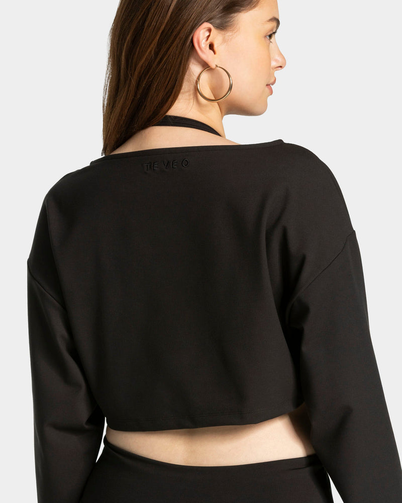 Mellow Cropped Longsleeve "Schwarz"