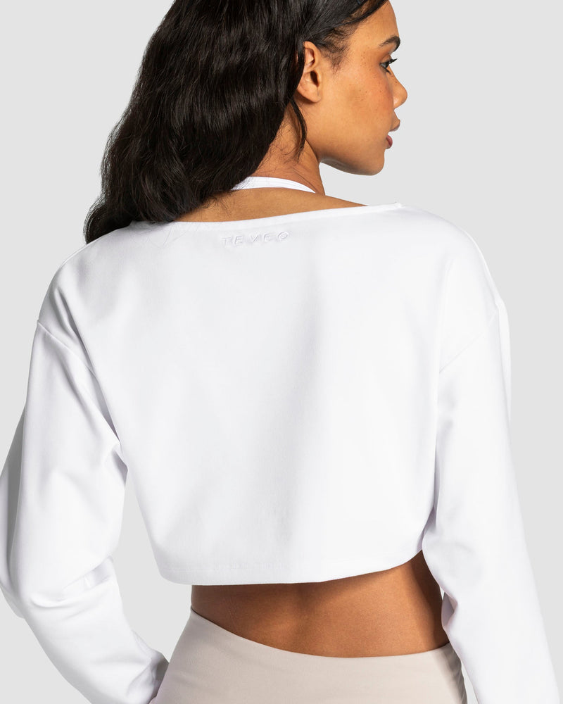 Mellow Cropped Longsleeve "Weiß"