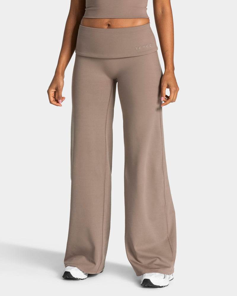 Mellow Fold Over Straight Leg Pants Tall "Mokka"