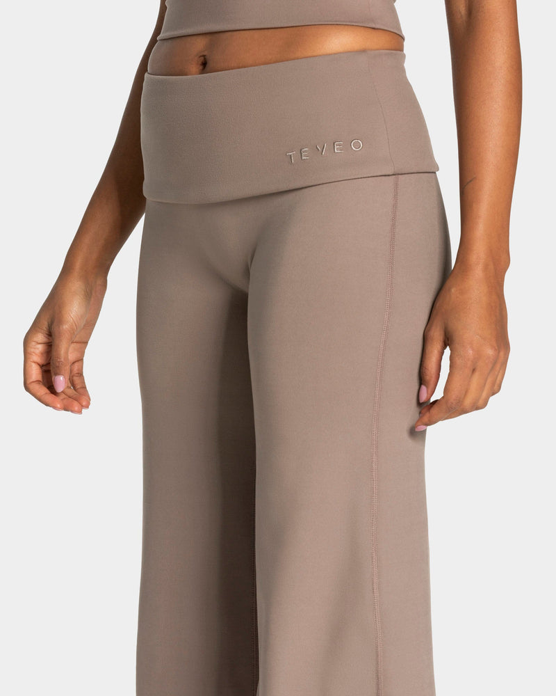 Mellow Fold Over Straight Leg Pants Regular "Mokka"