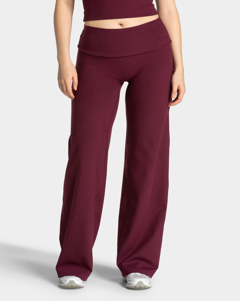 Mellow Fold Over Straight Leg Pants Tall "Pflaume"