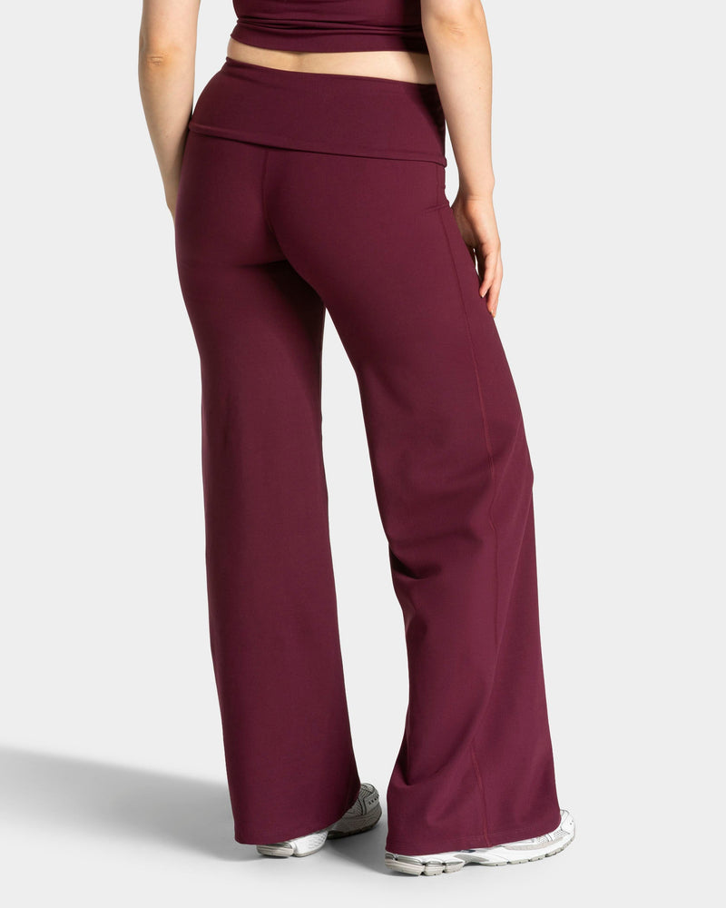 Mellow Fold Over Straight Leg Pants Tall "Pflaume"