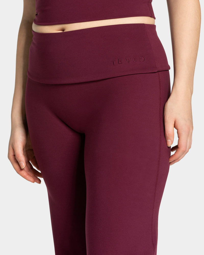 Mellow Fold Over Straight Leg Pants Regular "Pflaume"