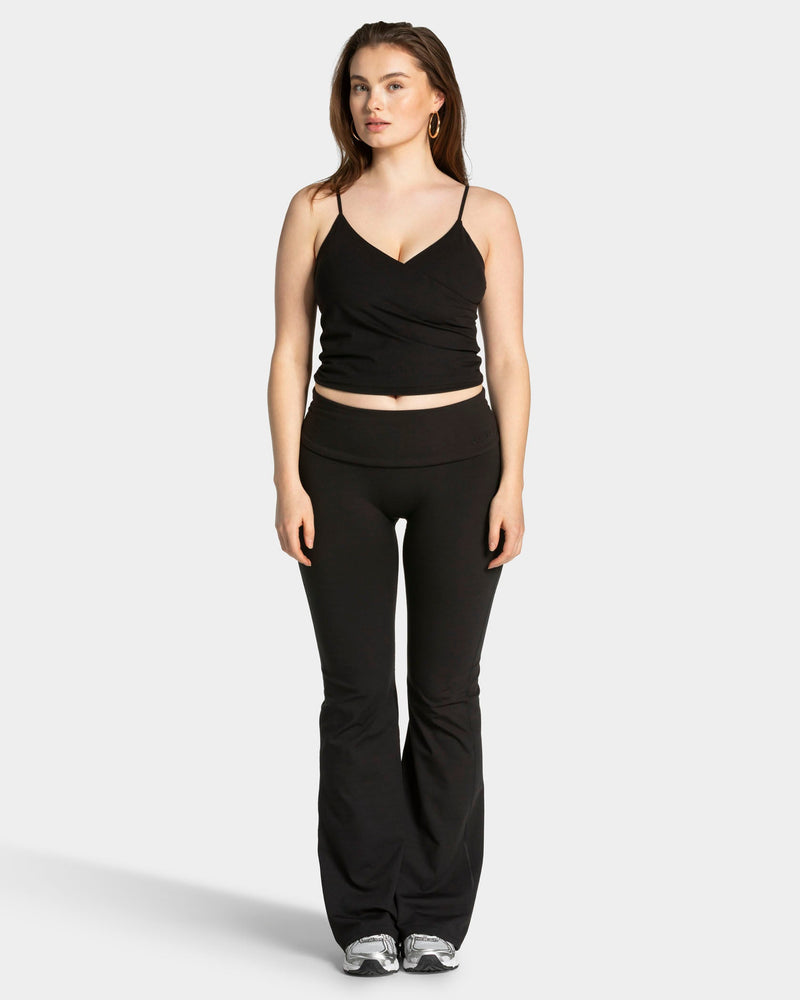 Mellow Gathered Top "Schwarz"