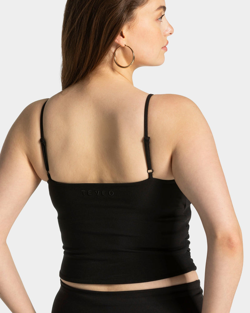Mellow Gathered Top "Schwarz"