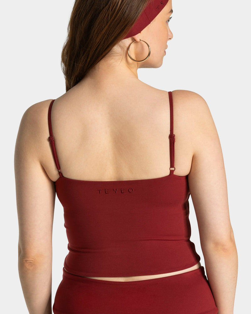 Mellow Gathered Top "Weinrot"
