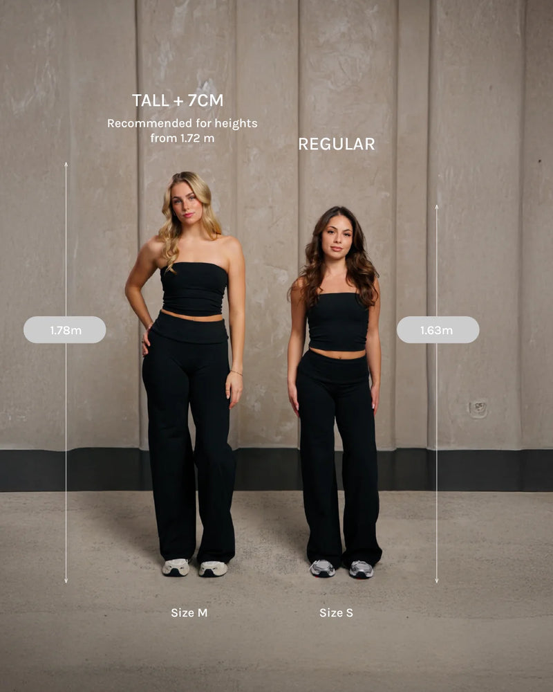 Mellow Fold Over Straight Leg Pants Tall "Pflaume"