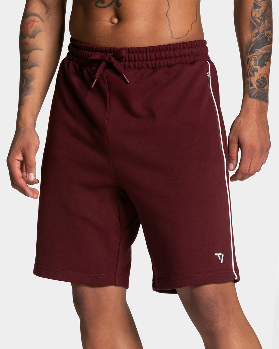Contrastline Shorts "Weinrot"
