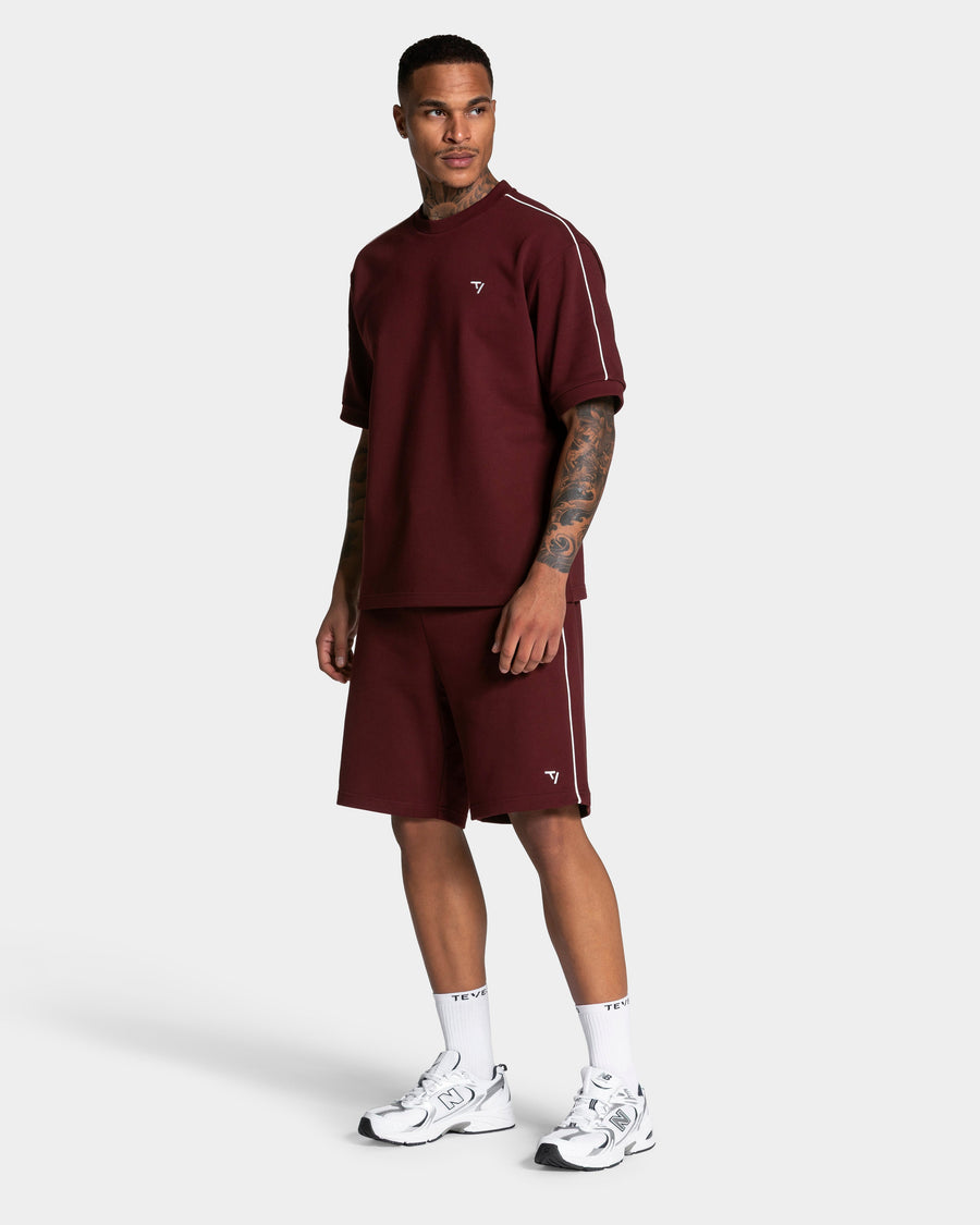 Contrastline Shorts "Weinrot"