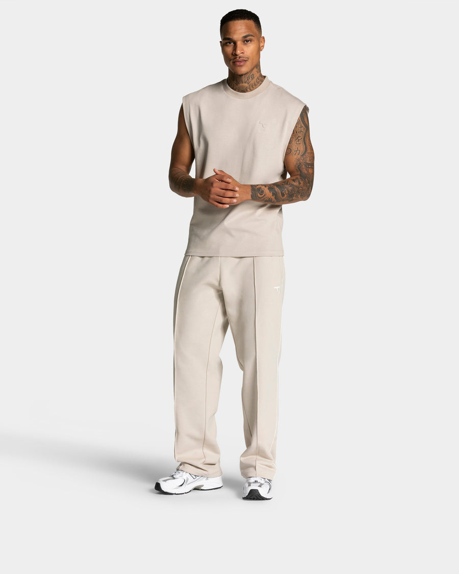 Contrastline Straight Leg Jogger "Cream"