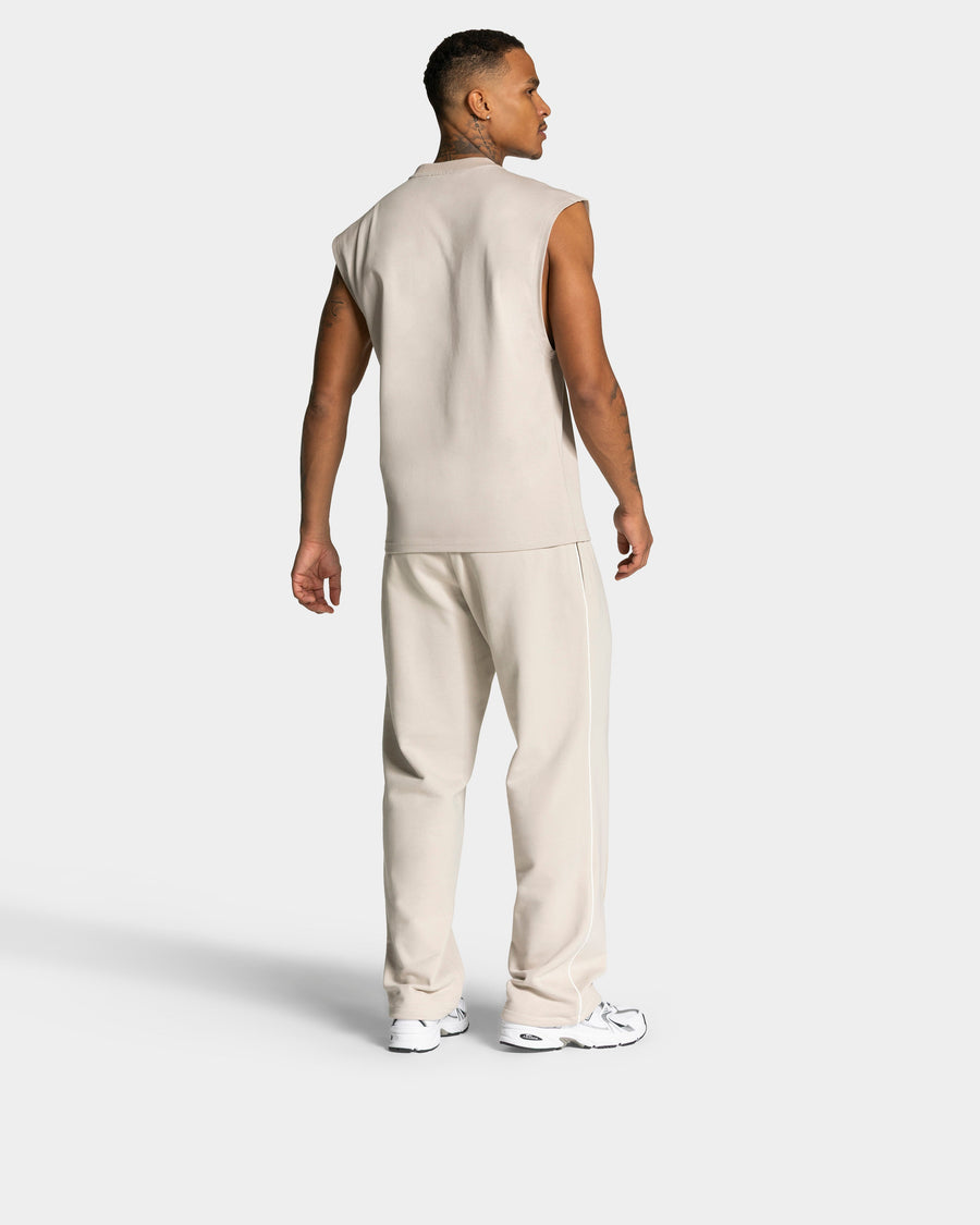 Contrastline Straight Leg Jogger "Cream"