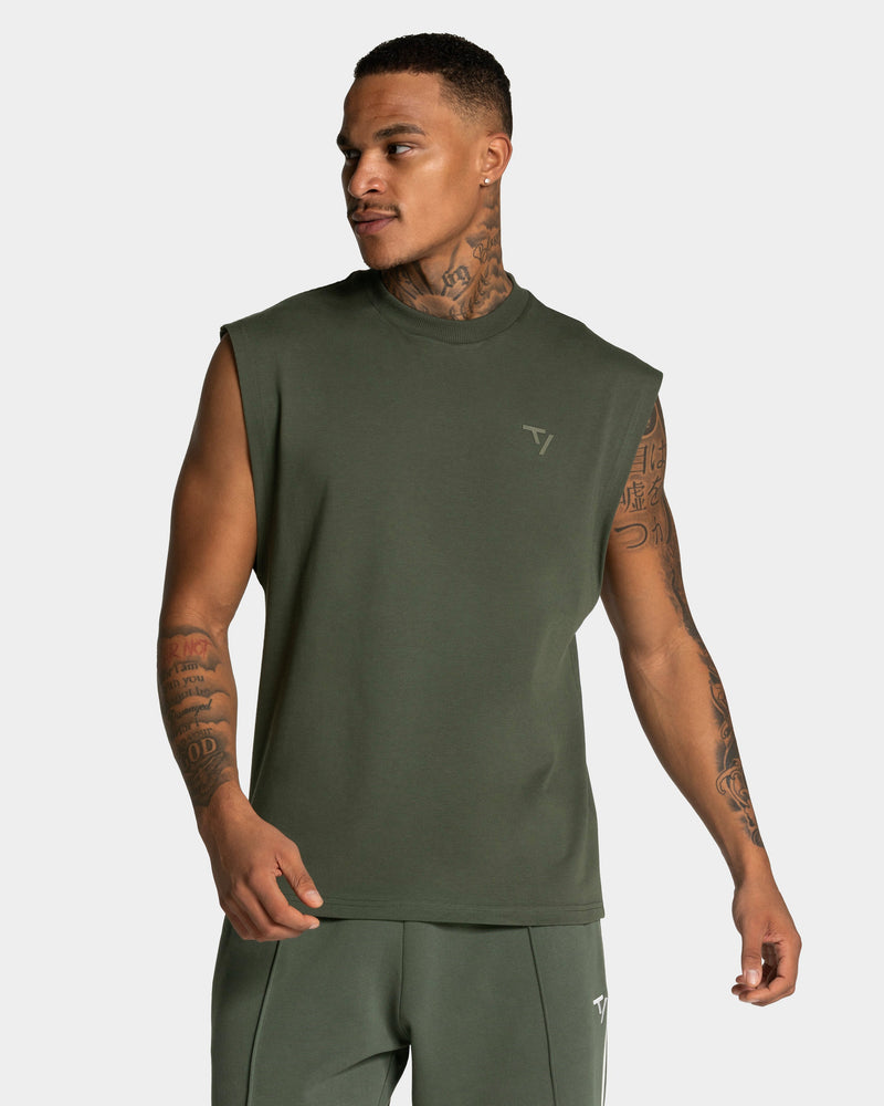 Contrastline Oversized Tank "Khaki"