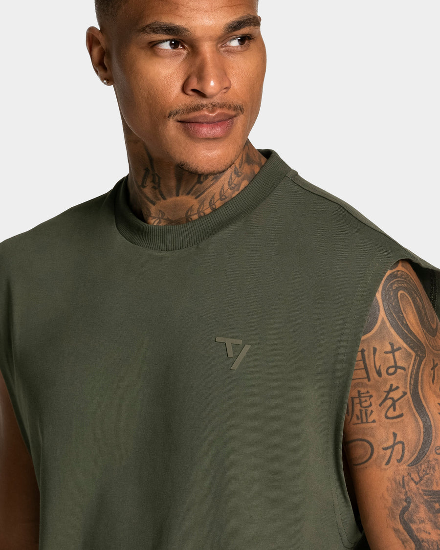 Contrastline Oversized Tank "Khaki"
