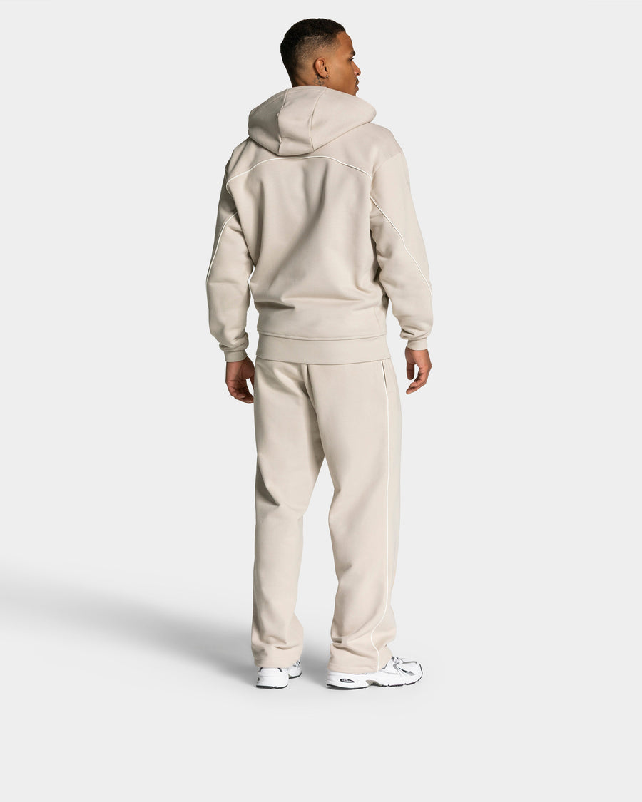 Contrastline Zip Jacke "Cream"