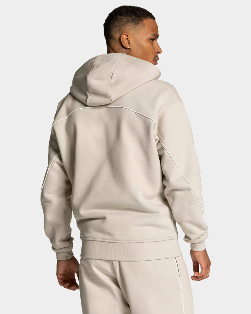 Contrastline Zip Jacke "Cream"