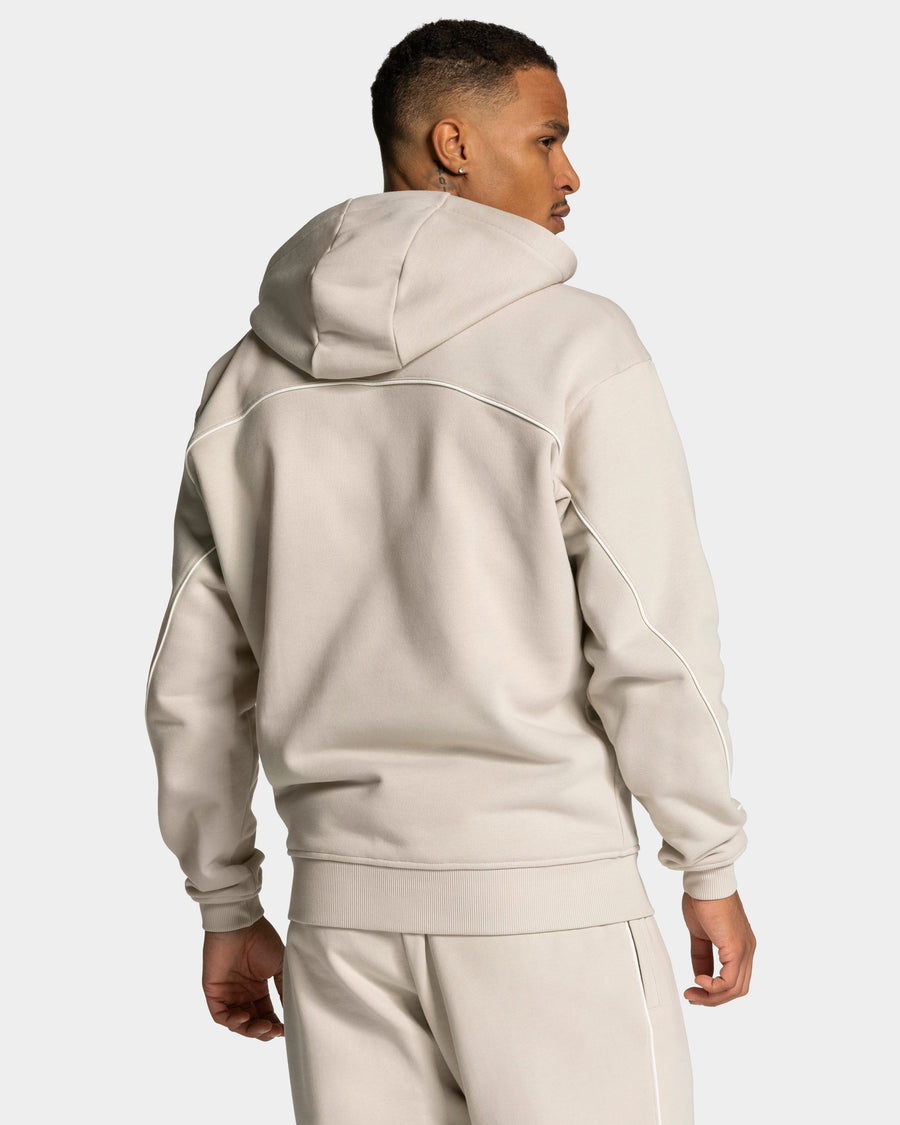 Contrastline Zip Jacke "Cream"
