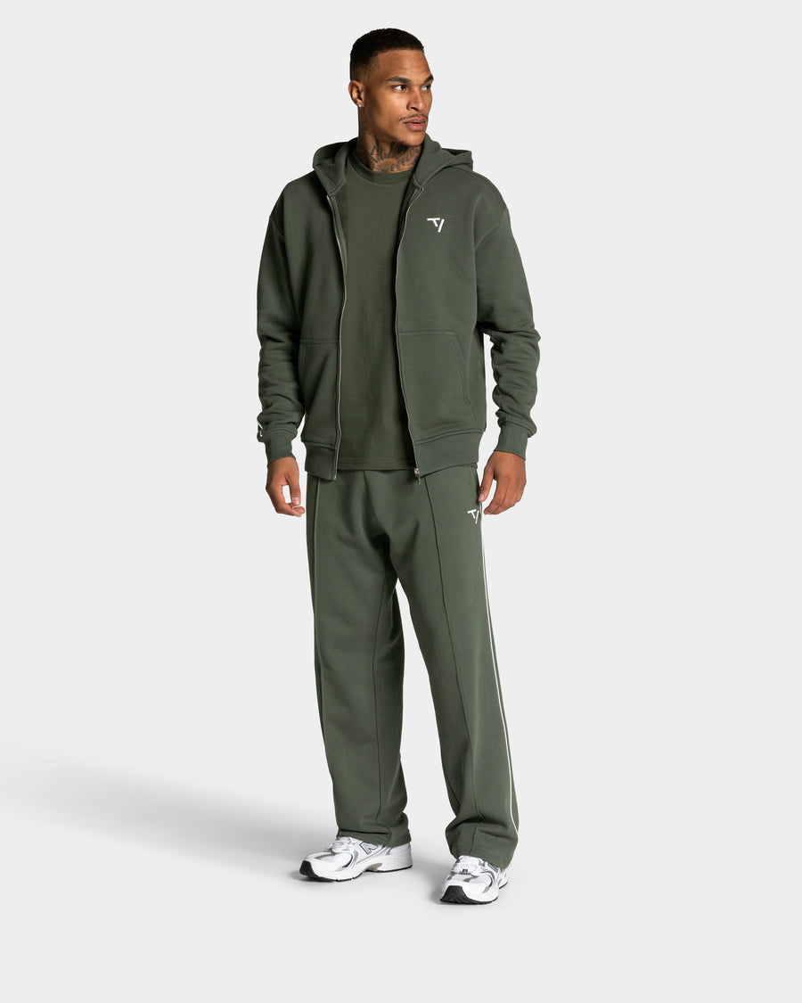 Contrastline Zip Jacke "Khaki"