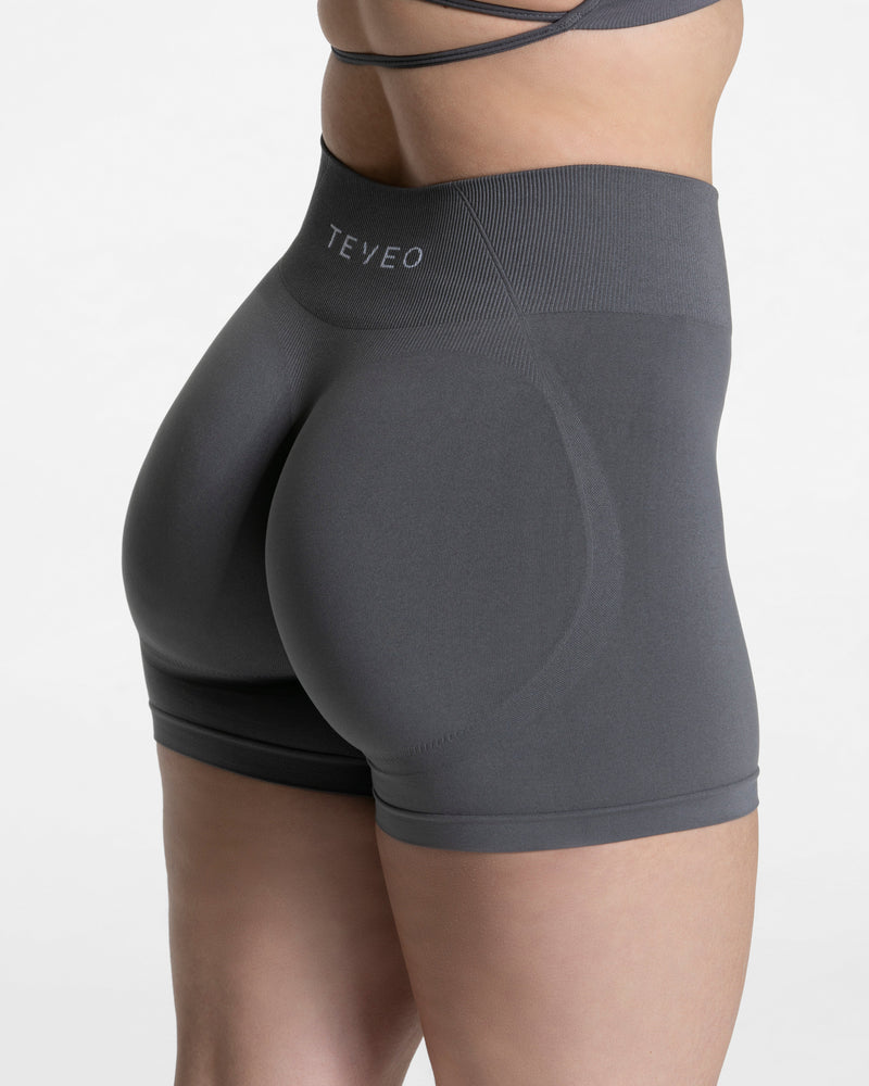Pure Covert Scrunch Shorts  "Graphit"