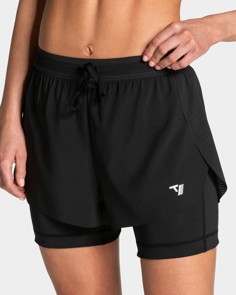 RUN 2in1 Shorts 5 Inch "Schwarz"