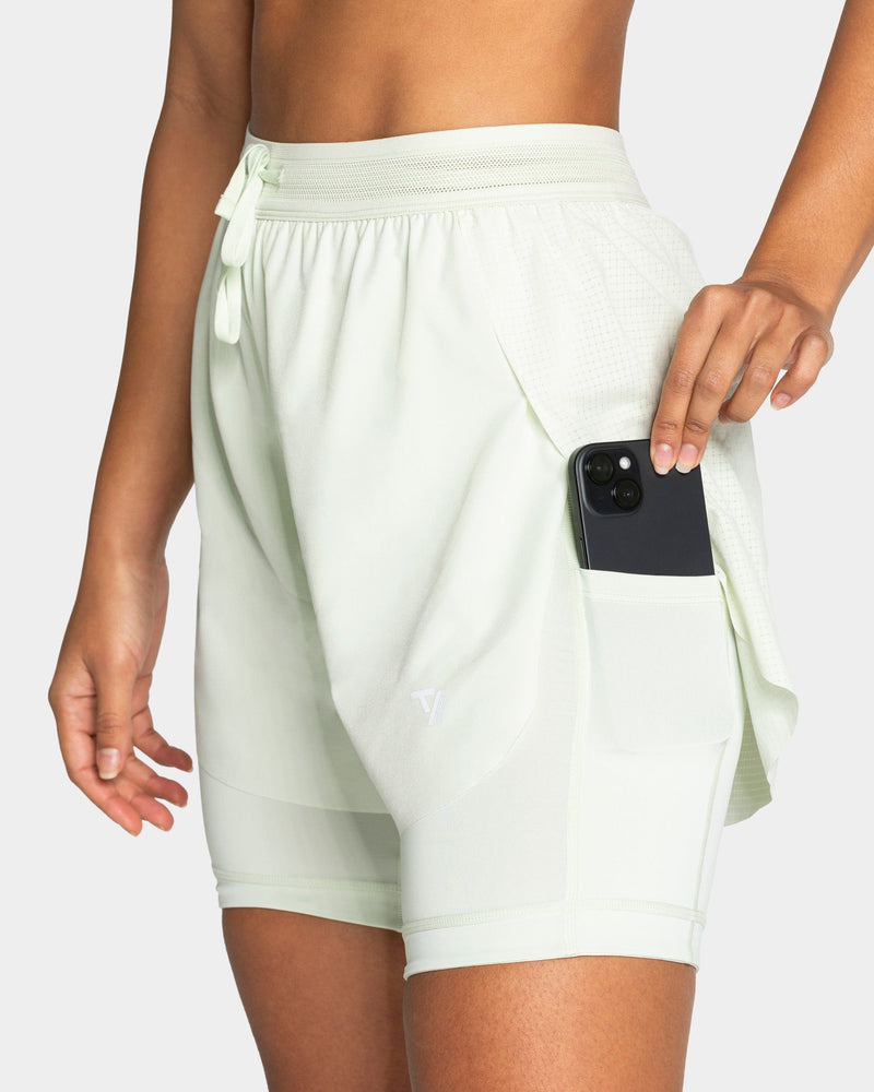 RUN 2in1 Shorts 8 Inch "Ice Mint"