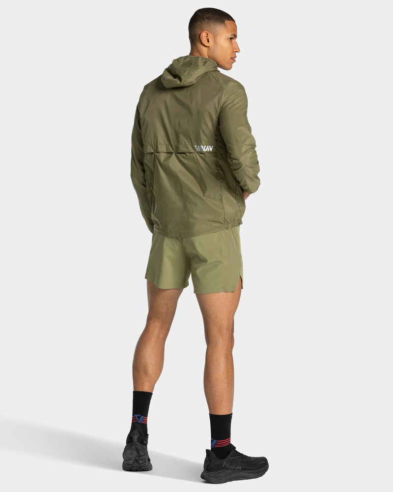 RUN Lightweight Zip Jacke "Olive"