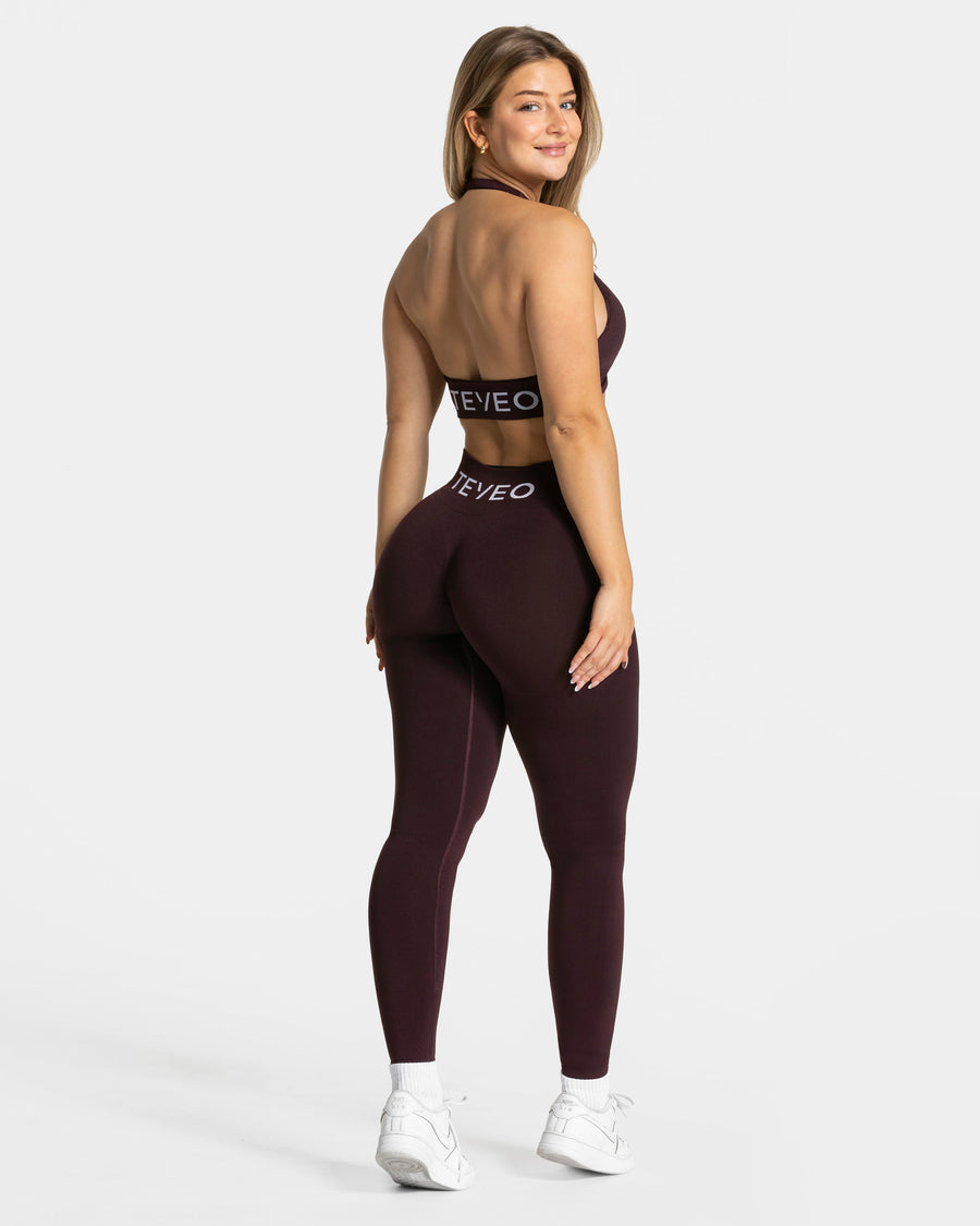 Signature Covert Scrunch Leggings "Merlot"