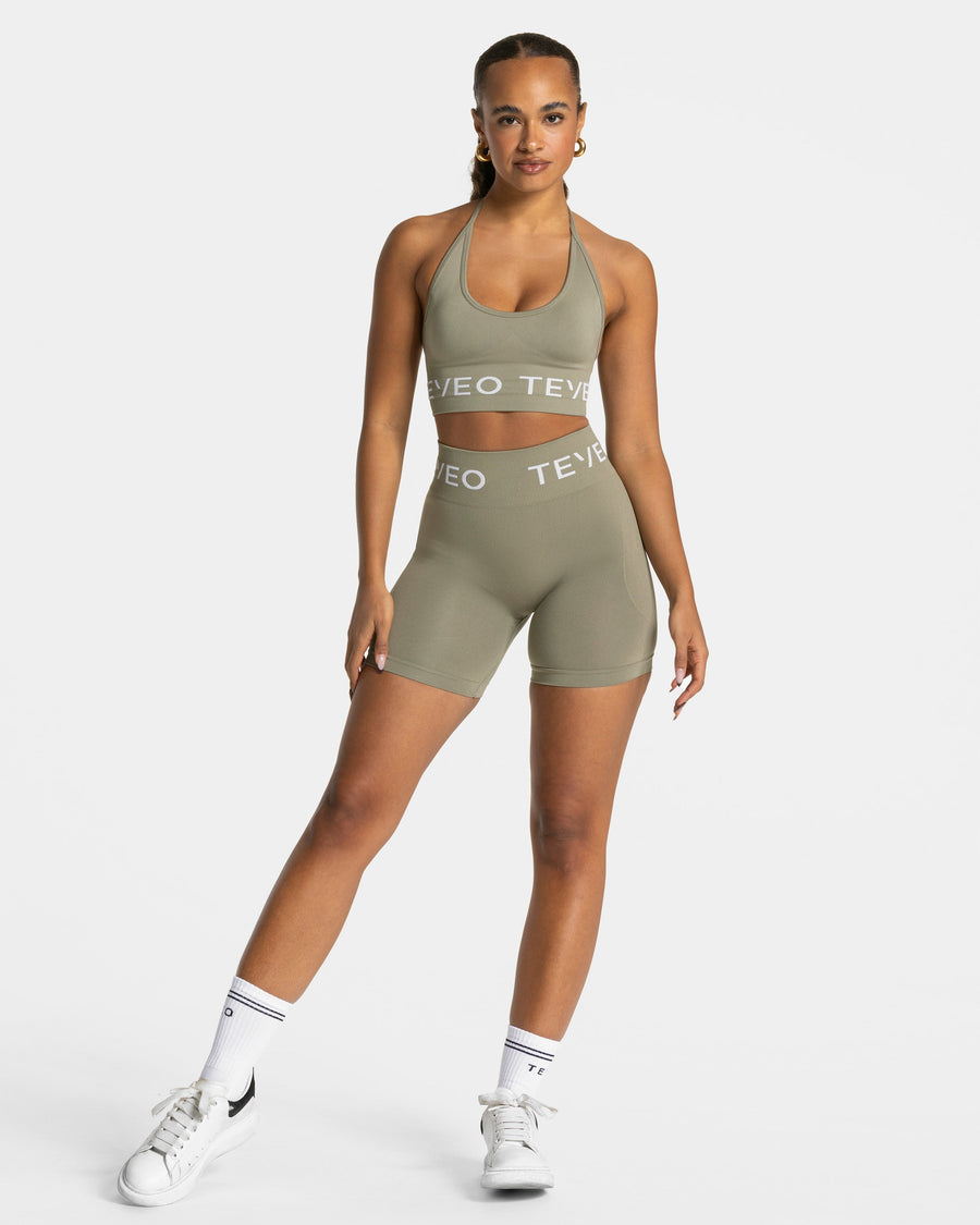 Signature Covert Scrunch Shorts "Khaki"