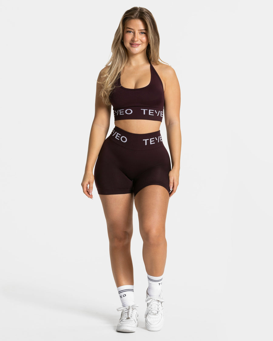 Signature Covert Scrunch Shorts "Merlot"