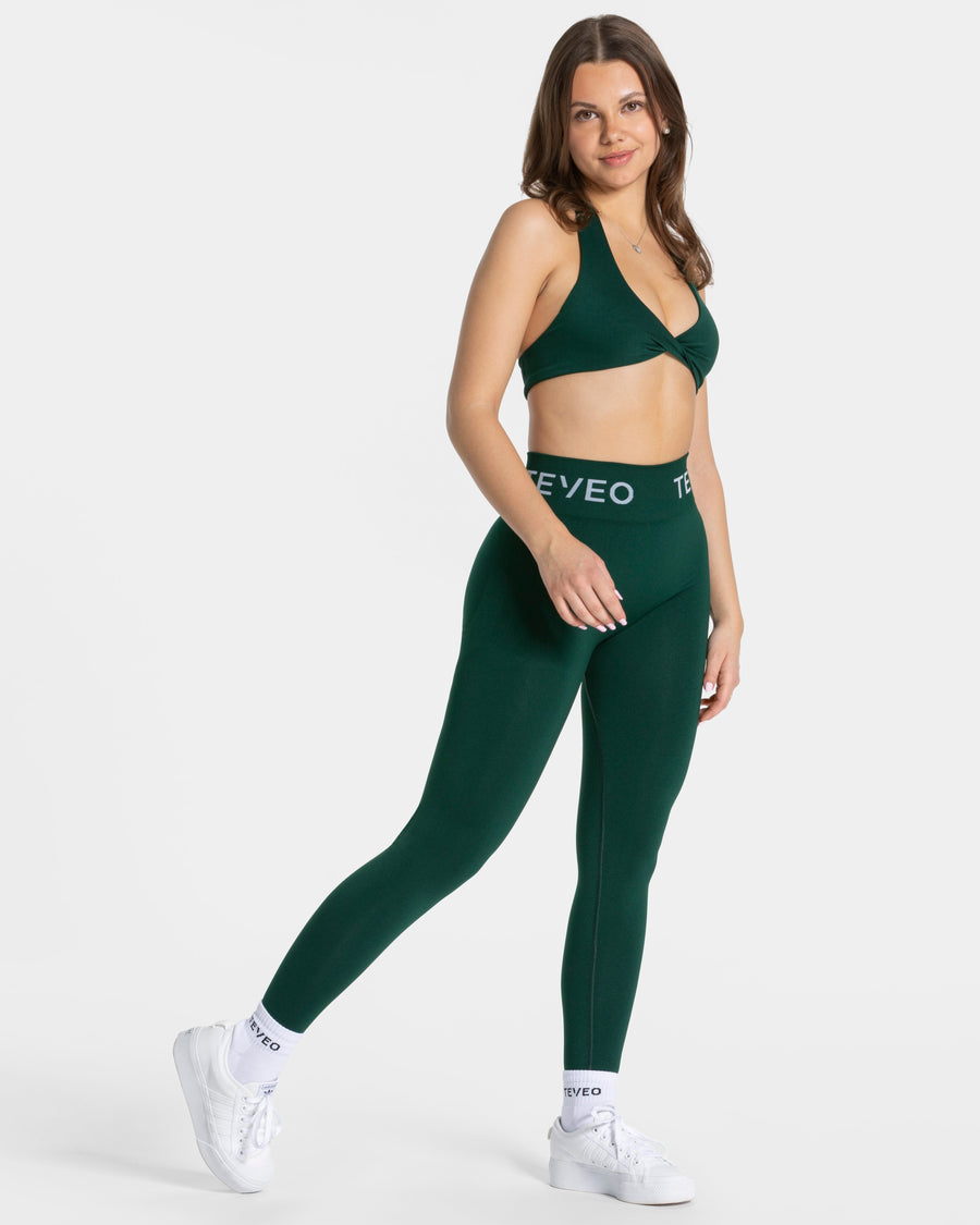Signature Covert Scrunch Leggings "Dunkelgrün"
