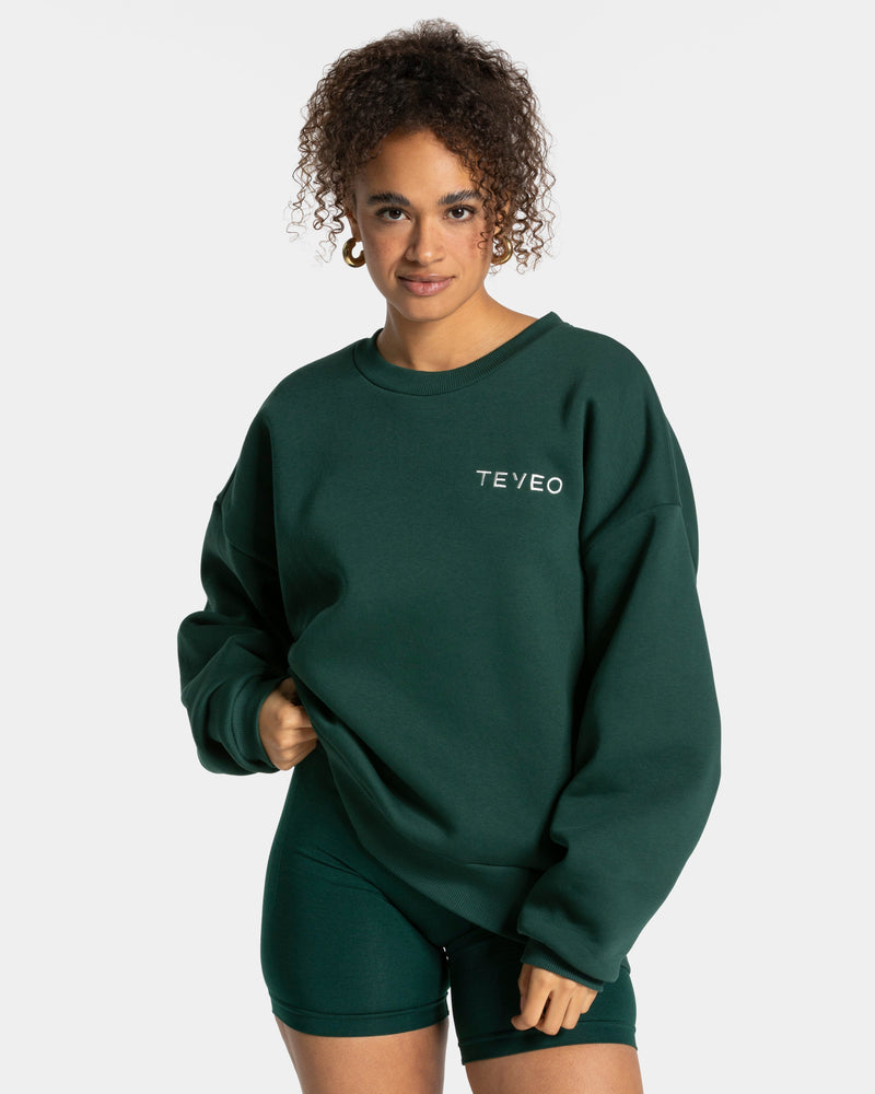 Signature Oversized Sweater "Dunkelgrün"