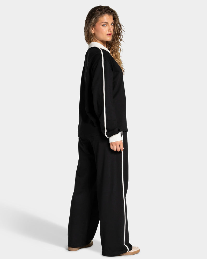 Soft Wide Leg Jogger Regular "Schwarz"