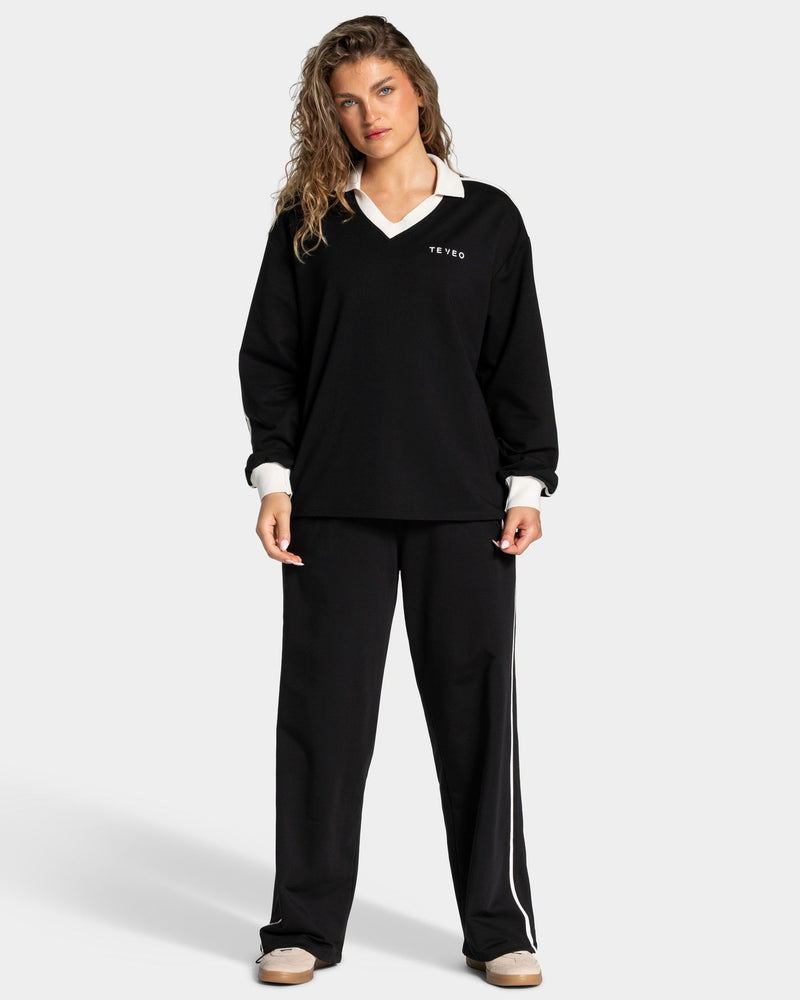 Soft Wide Leg Jogger Regular "Schwarz"