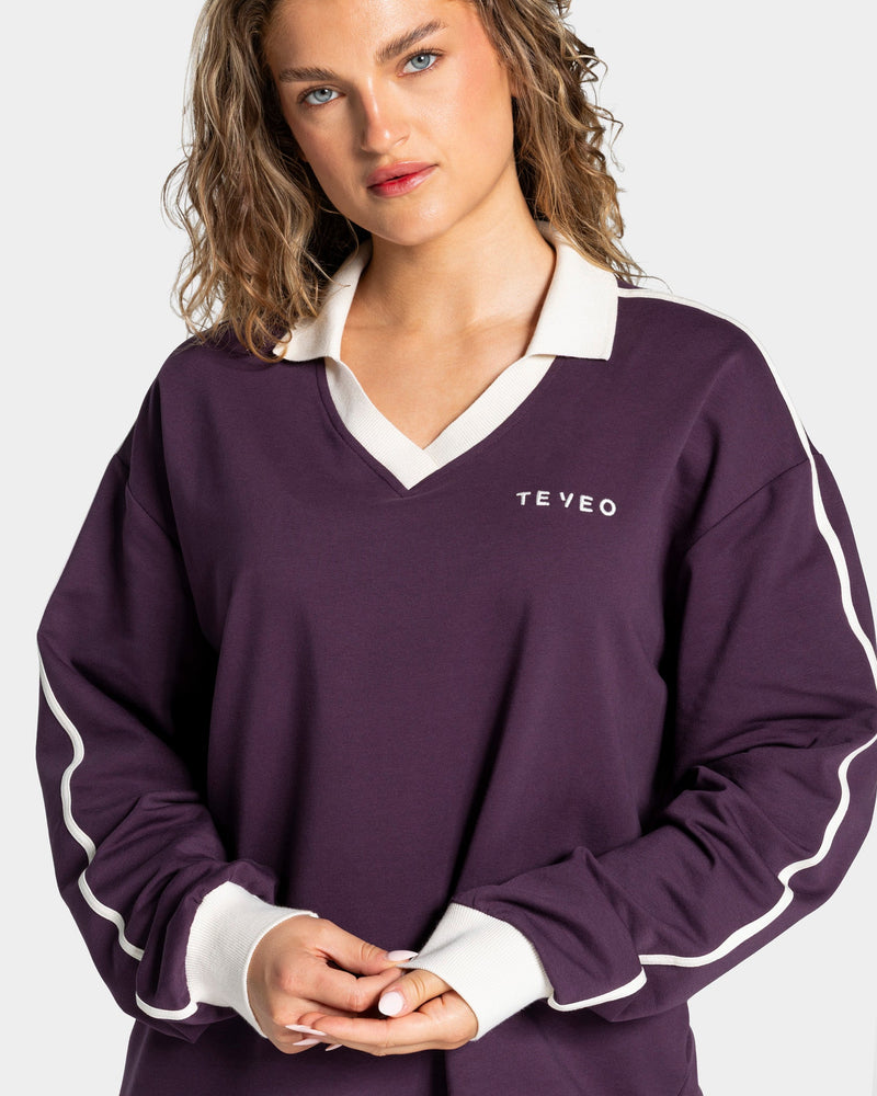 Soft Polo Longsleeve "Blackberry"