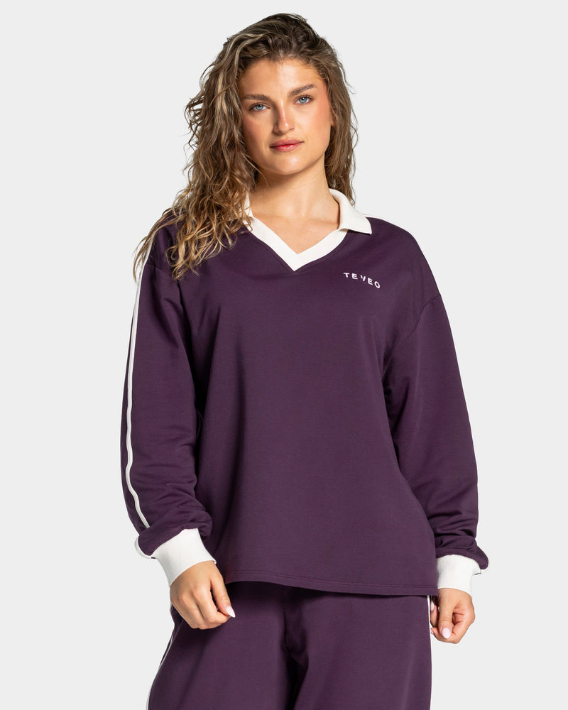Soft Polo Longsleeve "Blackberry"