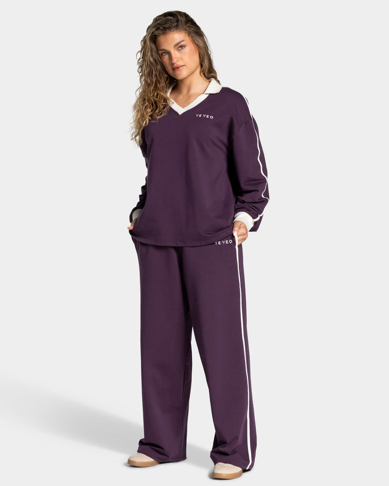 Soft Polo Longsleeve "Blackberry"