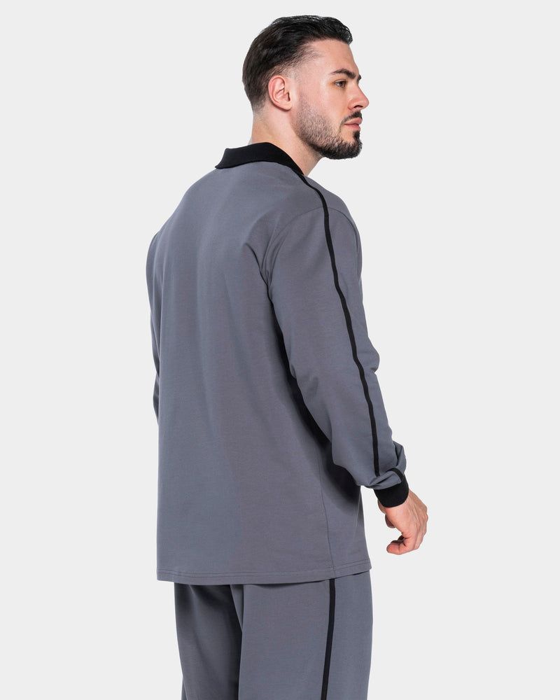 Soft Polo Longsleeve "Graphit"